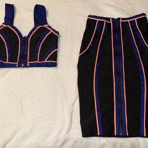 WOW Couture Black and Pink Two-Piece Set